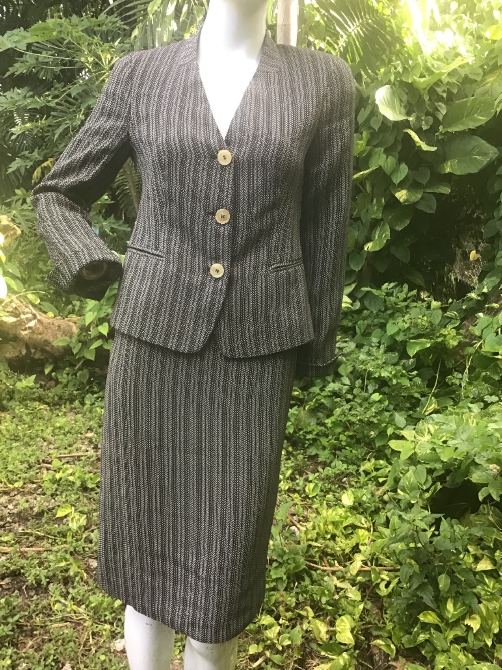 Vintage 90s marka cotton suit with pencil skirt